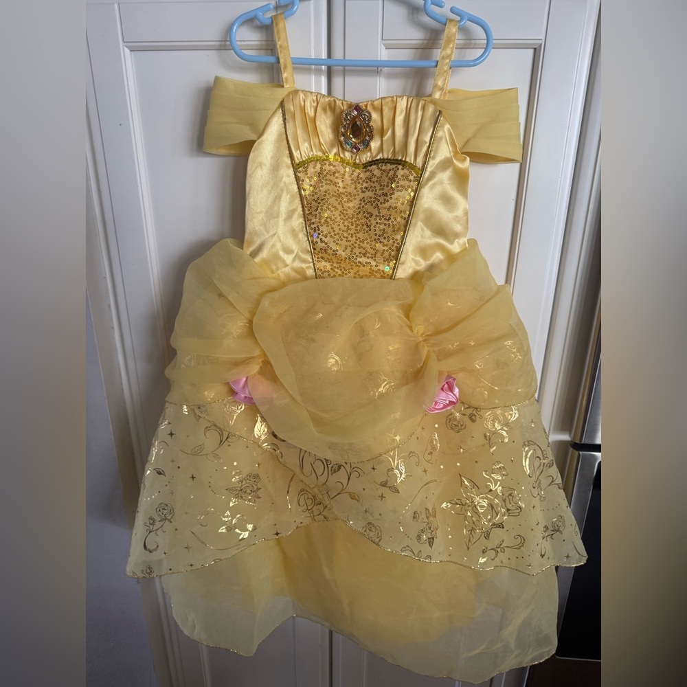 Disney Golden Princess Dress with Pink Accents